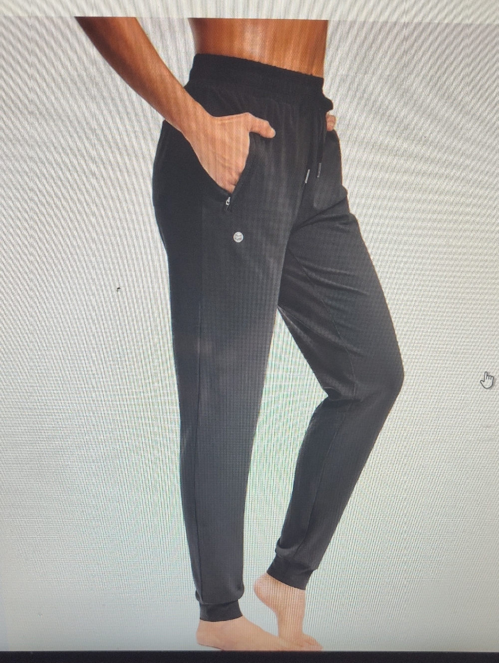 Women's Black Jogger Pants - Elastic Waist & Zip Pockets G Gradual BNWT